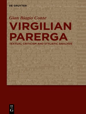 cover image of Virgilian Parerga